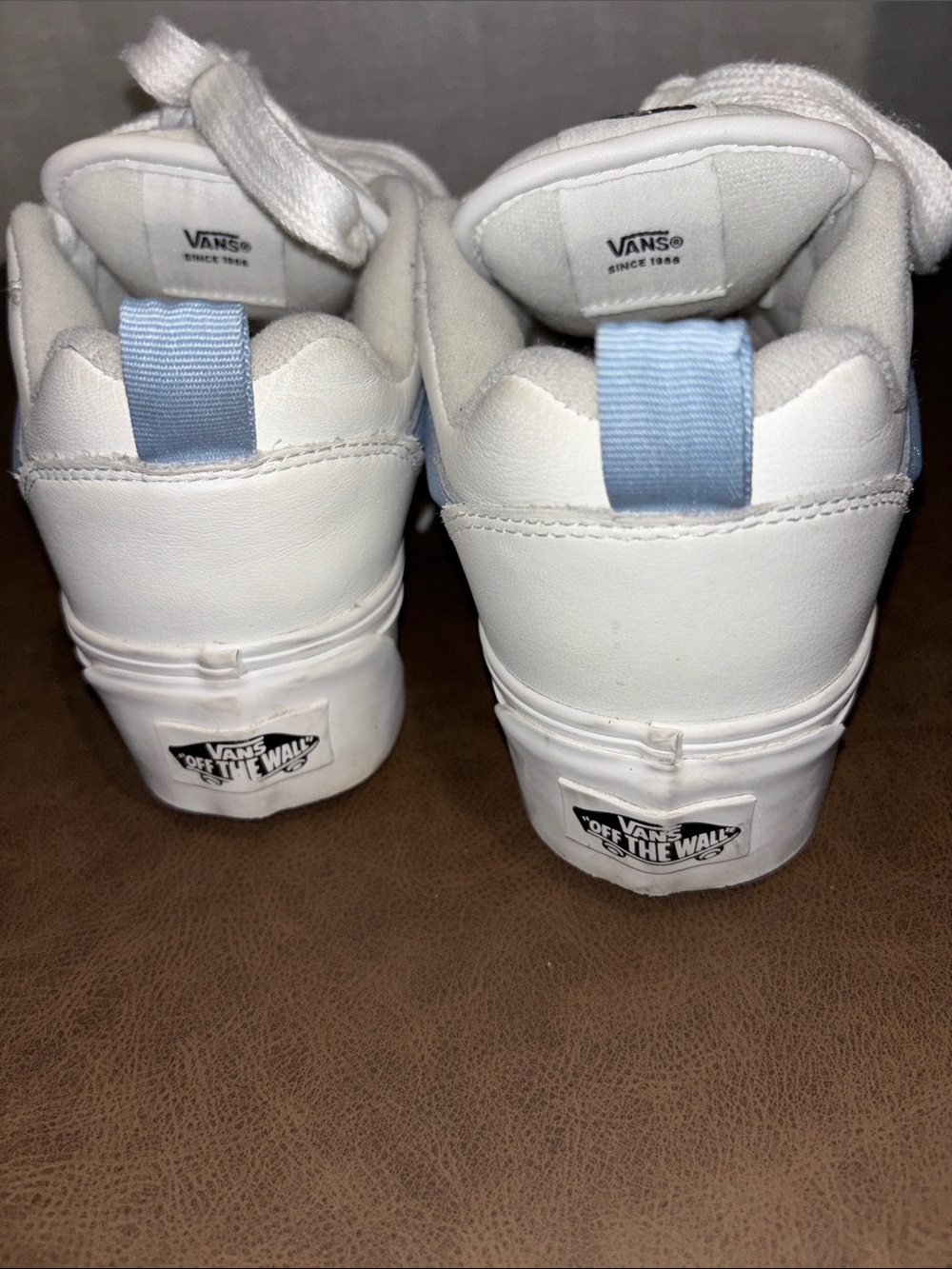 Vans Platform White Baby Blue Sneakers 7 - Picture 2 of 7